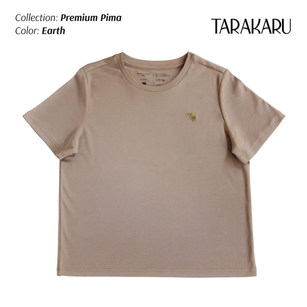 เสื้อยืด TARAKARU รุ่น Premium Pima สี Earth ผ้าฝ้ายพีมา 100% นุ่ม ลื่น สบายทุกสัมผัส