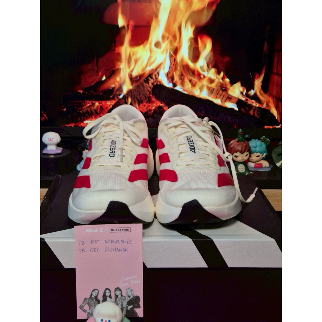 รองเท้าวิ่ง Adidas Adizero evo sl สี cream-red size 9us/8.5uk มือ1