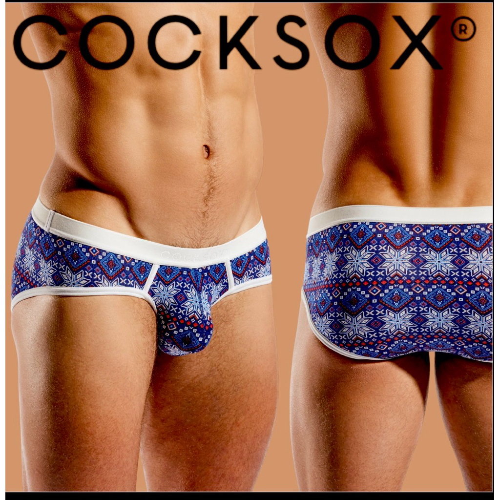 กางเกงในชาย Cocksox ลาย Arctic blue brief ผ้า โมดาล size L