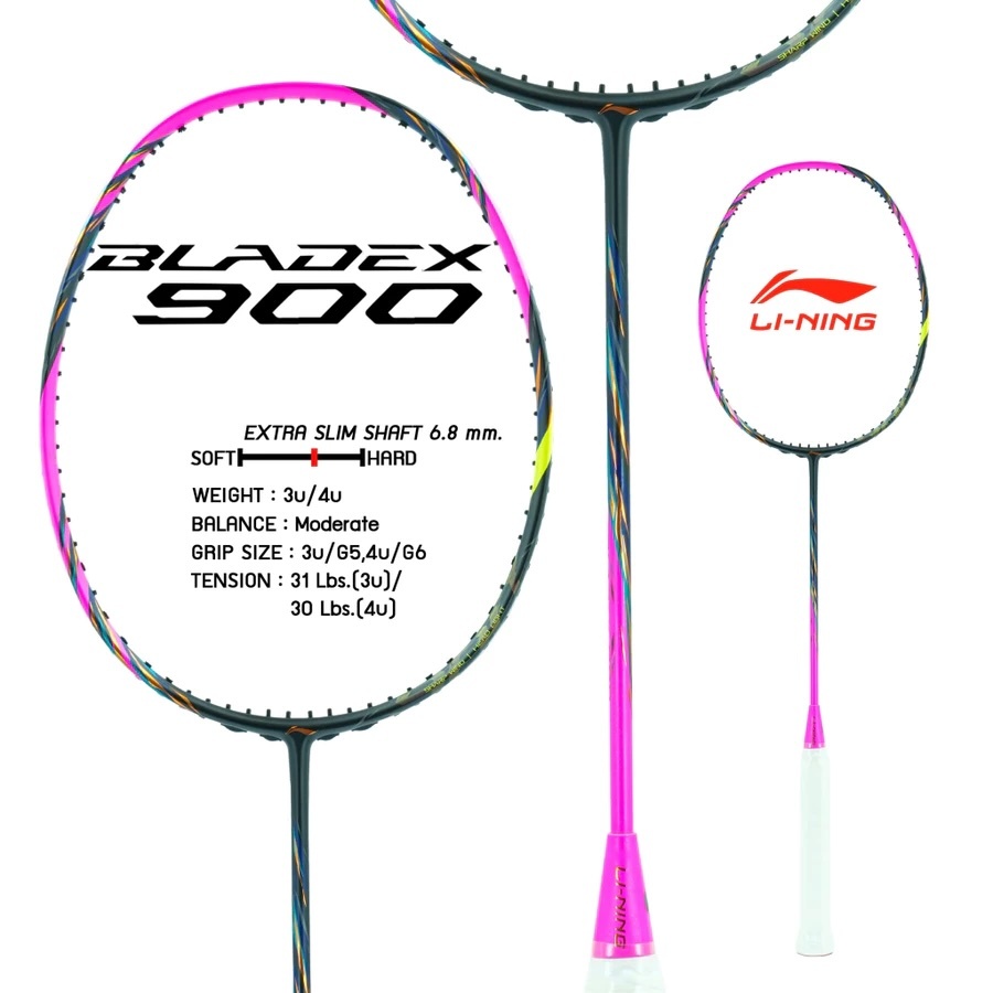 LI-NING BLADEX 900 RASPBERRY (4U) (ประกันศูนย์ไทย แถมเอ็น กริป ซอง)