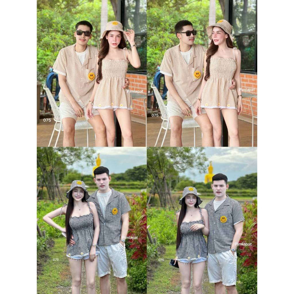 【PIMLAPAT】 PLP 075 ชุดคู่กับแฟน ได้ทั้ง3ชิ้น จะทริปไหนต้องมีติดไปนะคะ
