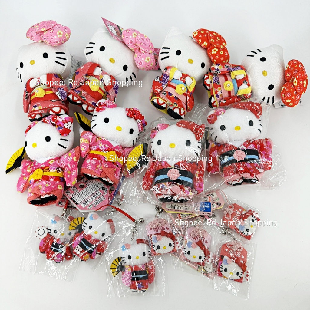 ของแท้ ส่งไว พร้อมส่ง Hello Kitty Sanrio คิตตี้ ซานริโอ้ พวงกุญแจ ห้อยกระเป๋า เครื่องราง กิโมโน Kimono ตุ๊กตา