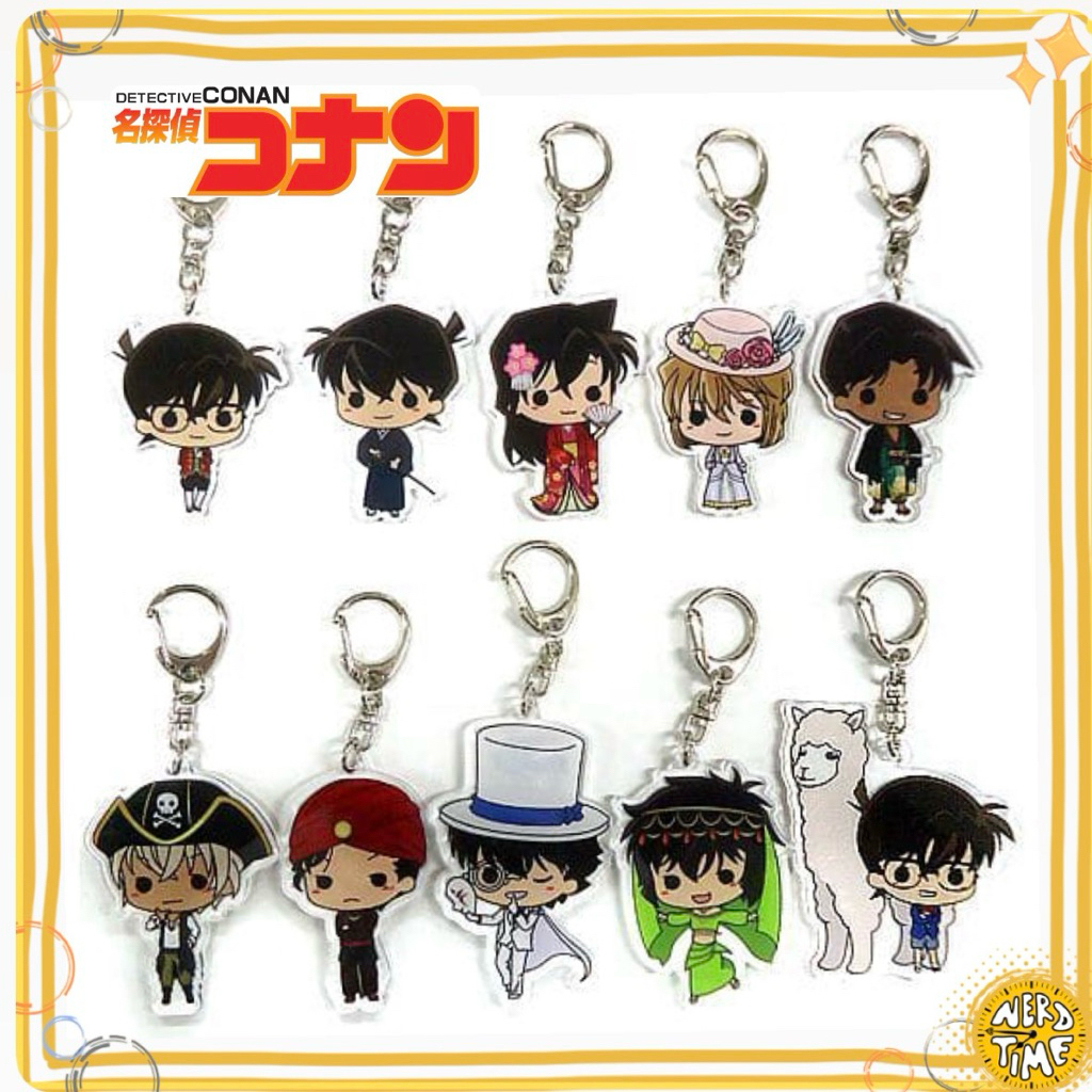 พร้อมส่ง✅ ลิขสิทธิ์แท้ พวงกุญแจ อคริลิค Detective Conan 10th Anniversary Limited Edition รัน ไฮบาระ จอมโจรคิด โคนัน
