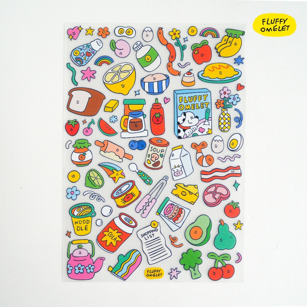 FLUFFY PANTRY STICKER A5
