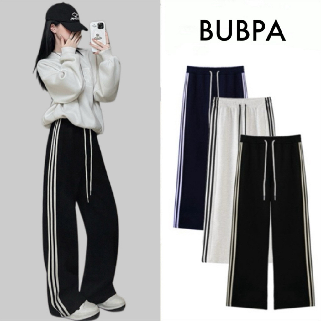BUBPA 🔥กางเกงขายาวทรงขากระบอกใหญ่N.598