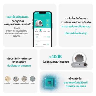 ห้องน้ำแมวอัจฉริยะ ห้องน้ําแมวอัตโนมัติสามารถเก็บอุจจาระได้โดยอัตโนมัติตามการขับถ่ายของแมว หลีกเลี่ยงกลิ่นแปลก ๆ และยับย