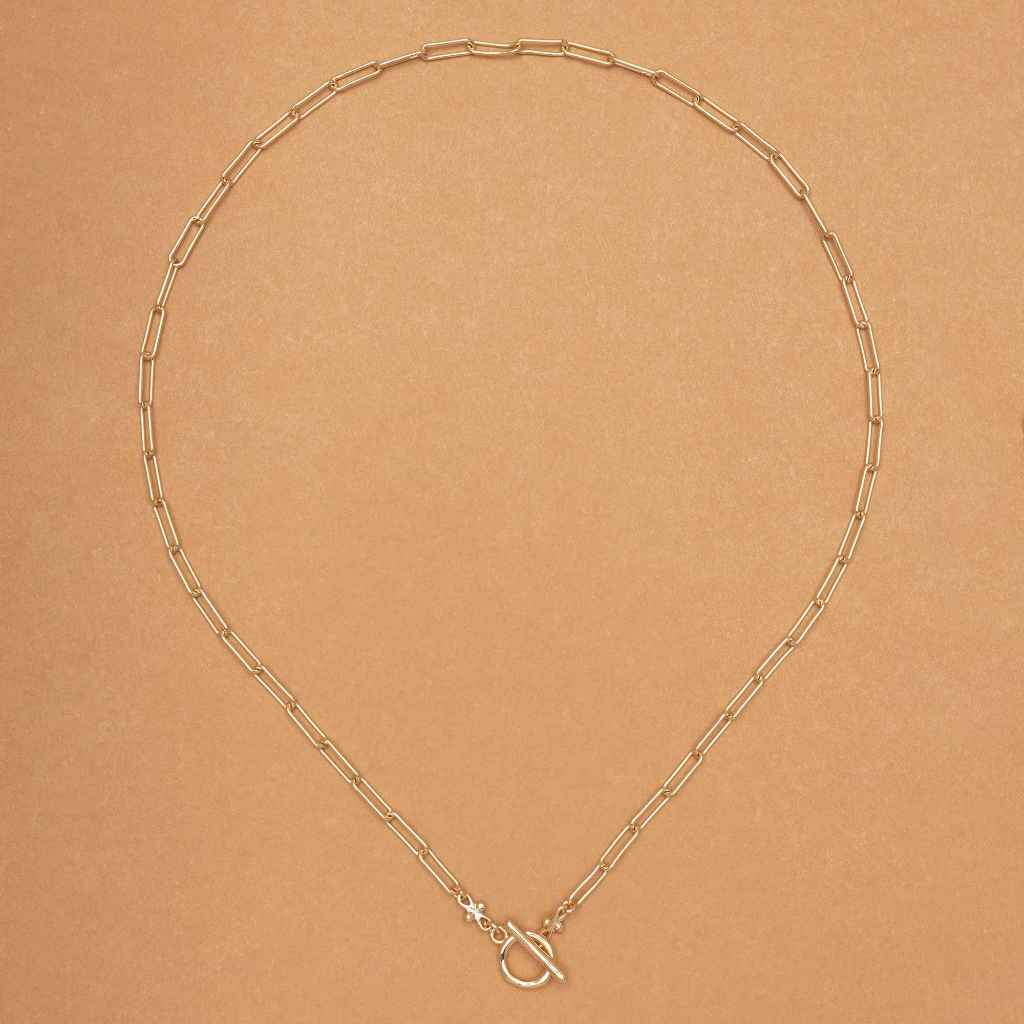 INFINITE CHAIN  LOOP OF GRACE NECKLACE - สร้อยคอโซ่สีทอง