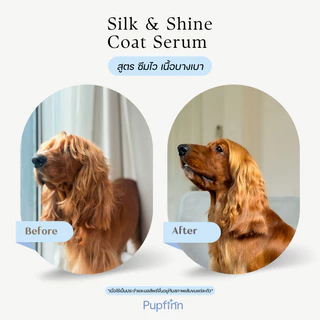 Pupfinn Silk & Shine Coat Serum ออยเซรั่มบำรุงขนสัตว์เลี้ยง สูตร ซึมไว (น้องหมาน้องแมวใช้ได้)