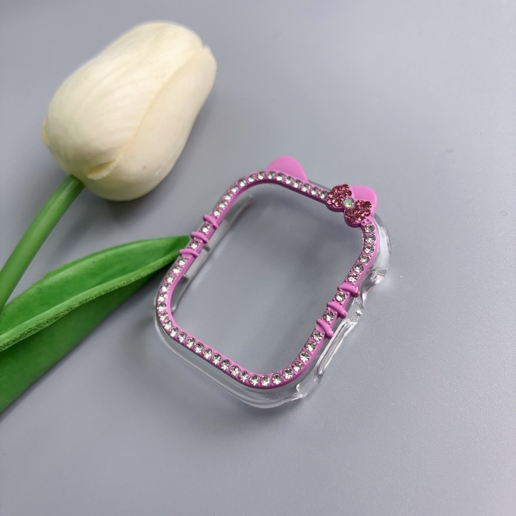 ZMZ-เคสนาฬิกา Samrt Watch เคสเพชรแมว ไม่มีจอ ขนาด 42mmS10 46mm 49mm Diamond Case เคสเพชร - รูปที่ 5