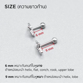 mooklyn.co MARINAE EAR STUDS (silver925 rhodium plated) จิวหูมาริเน่ ต่างหูแป้นกลม (เงินแท้925ชุบโรเดียม)