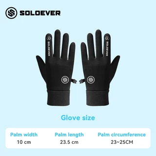 【TH】SOLOEVER Gloves ถุงมือมอเตอร์ไซค์-จักรยาน กันน้ำ สัมผัสจอได้ ระบายอากาศดี ยืดหยุ่น กันลื่น