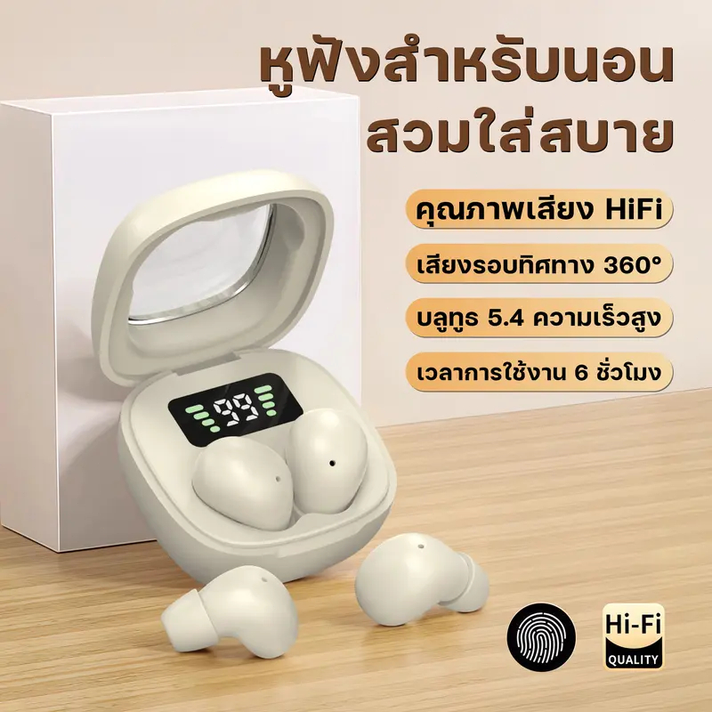 【รับประกัน 3 ปี】Y19 Sleep headphones หูฟังสำหรับนอนหลับ วัสดุน้ำหนักเบา ใส่แล้วไม่รู้สึก บลูทูธ 5.4 กันน้ำระดับ IPX5 รูปที่ 3