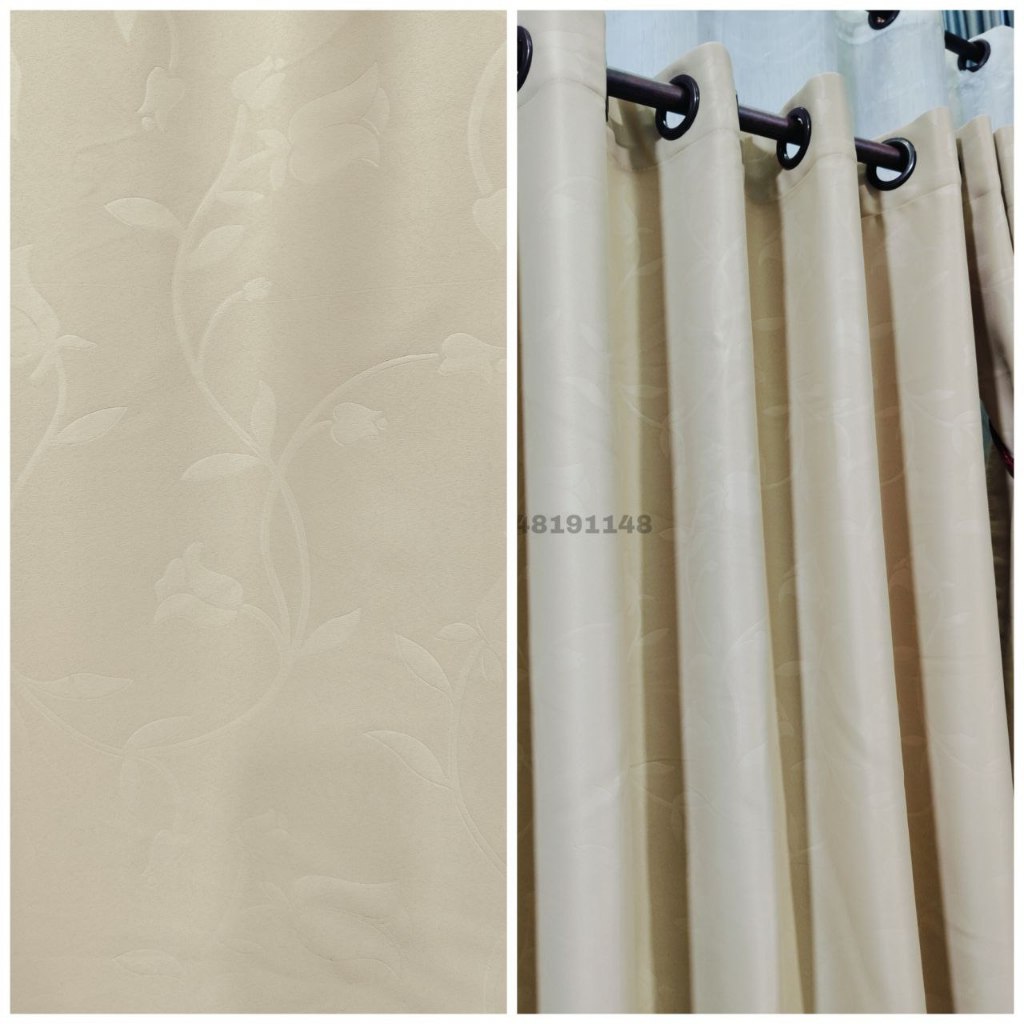 แนะนำ ผ้าม่าน ผ้าม่านหน้าต่างกันแสง ผ้าม่านประตู สำเร็จรูป เกรดA กันแสงยูวี 90%-98% ลายใบไม้ใหญ่ ราคาพิเศษ มีเก็บเงินปลายทาง