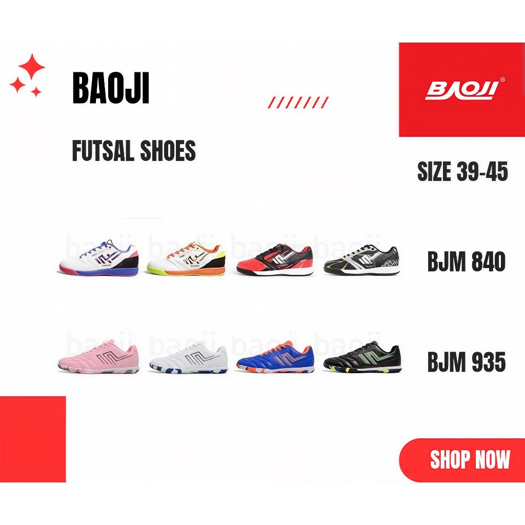 Baoji FUTSAL SHOES รองเท้าฟุตซอลบาโอจิ รุ่นM840 /935 ของแท้ ตรงปก ส่งเร็วมาก