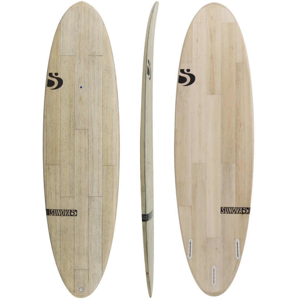 SUNOVA Evolve(7'0" x 22" x 2 11/16" @45.8L / Balsa Flex / futures. - 3 Fin Thruster)