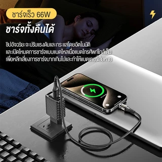 BASIKE สายชาร์จ Type-C 1.2M Fast Cable ชาร์จเร็ว PD27W/66W สายถัก พร้อมจอแสดงผล รองรับการใช้งานกับ Huawei/Samsung/iOS