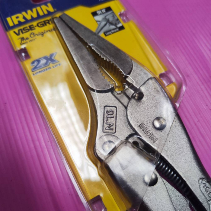 IRWIN คีมล็อคปากแหลม 9 LN (เดิมVISE-GRIP) ตรามือ ตัดลวดได้ ล็อคแน่น ใช้ทนคุณภาพดีจริง