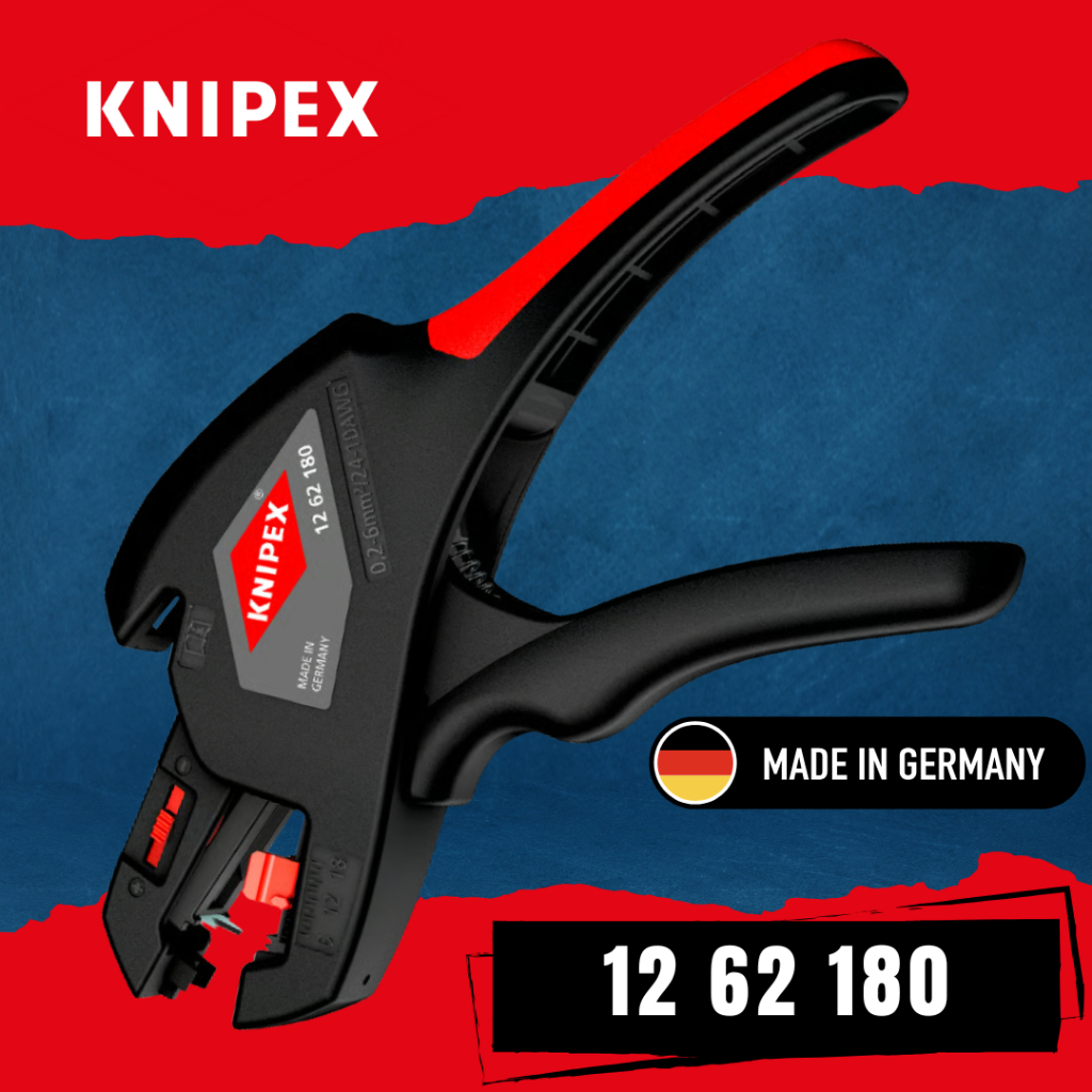 KNIPEX คีมปอกสายไฟแบบอัตโนมัติ 7 นิ้ว No.12 62 180