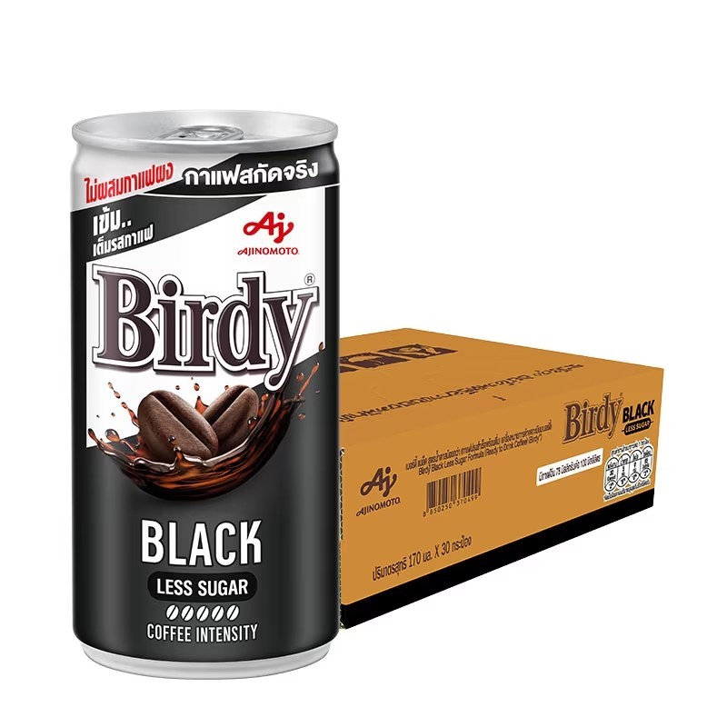 เบอร์ดี้ กาแฟกระป๋องพร้อมดื่ม แบล็ค คอฟฟี่ 170 มล. x 30  มีจัดส่ง express delivery ได้รับของภายในวัน