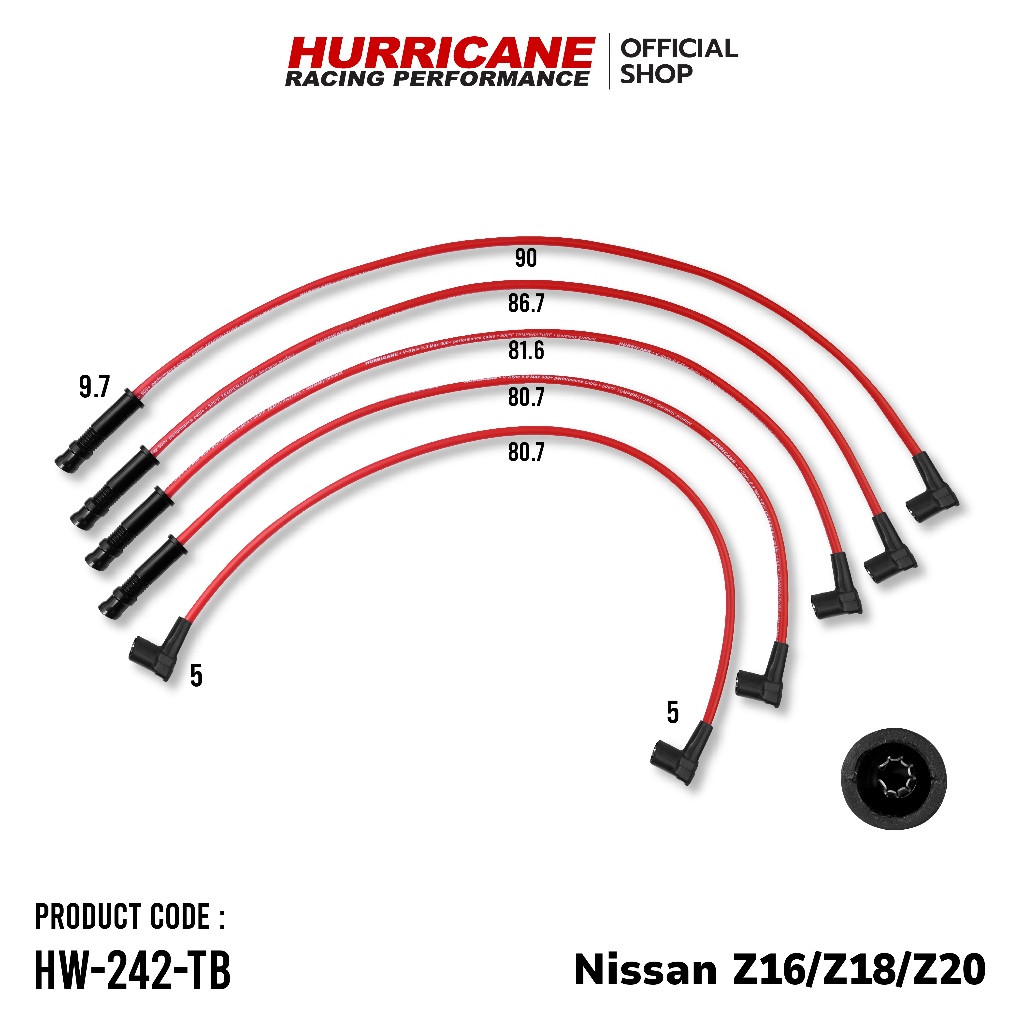 สายหัวเทียน NISSAN เครื่อง Z 16 / Z 18 / Z 20  Z16 L4 12V  HW-242