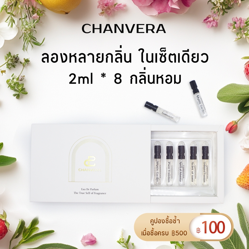 น้ำหอม CHANVERA เซ็ตทดลองน้ำหอม 2ml x8 น้ำหอมพกพา น้ำหอมผู้หญิง/ผู้ชาย กลิ่นหอมติดทนนาน ของขวัญแทนใจ