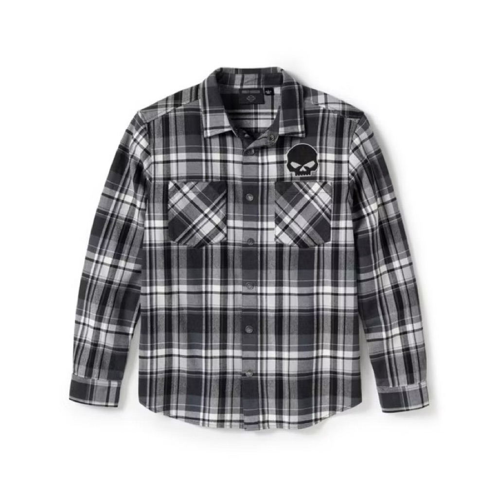 เสื้อแขนยาว Willie G Skull Plaid Long Sleeve Shirt 99290-25VM