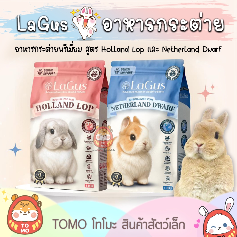 ร้านโทโมะ 💕 LaGus อาหารกระต่าย ซุปเปอร์พรีเมี่ยม  บำรุงขนนุ่มแน่น สุขภาพแข็งแรง ราคาถูก