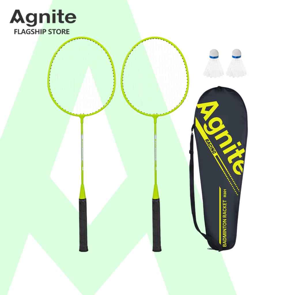[ของขวัญฟรี] Agnite ไม้แบดมินตัน ไม้แบด พร้อมกระเป๋าพกพา น้ำหนักเบา อุปกรณ์กีฬา Badminton Racket