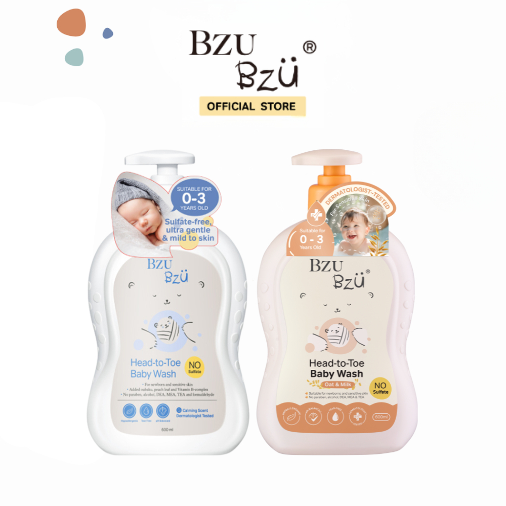 [แพ็คคู่] BZU BZU Head-to-Toe Baby Wash กลิ่น Calming Scent 600ml