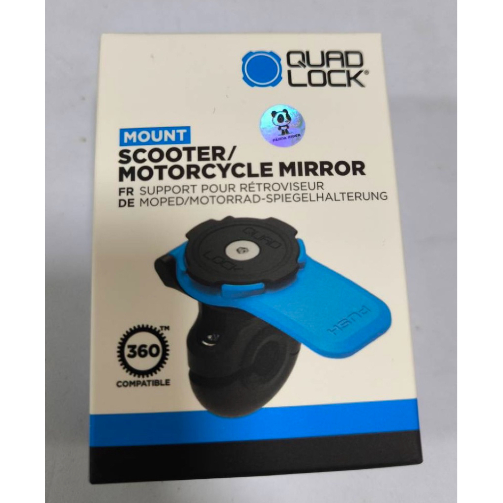 Quad Lock Mirror Mount แท่นยึดโทรศัพท์มือถือที่ ก้านกระจก QUAD LOCK Scooter / Motorcycle - Mirror Mo