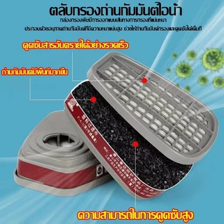 จัดส่ง 1 ชั่วโมง หน้ากากพ่นยา ป้องกันถ่านกัมมันต์ 30เท่า ฟิลเตอร์ N95 ส่งแว่นหน้ากากป้องกันไวรัสหน้ากากเคมีหน้ากากกันสาร