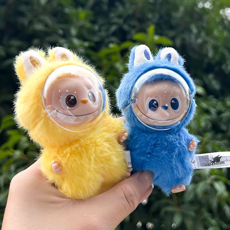 หน้ากาก labubu V4  หน้ากากลาบูบู้ V.4 หน้ากากอะคริลิค Labubu ไม่เห็นเชือกรัด กันเปื้อนกันฝุ่น (เฉพาะ