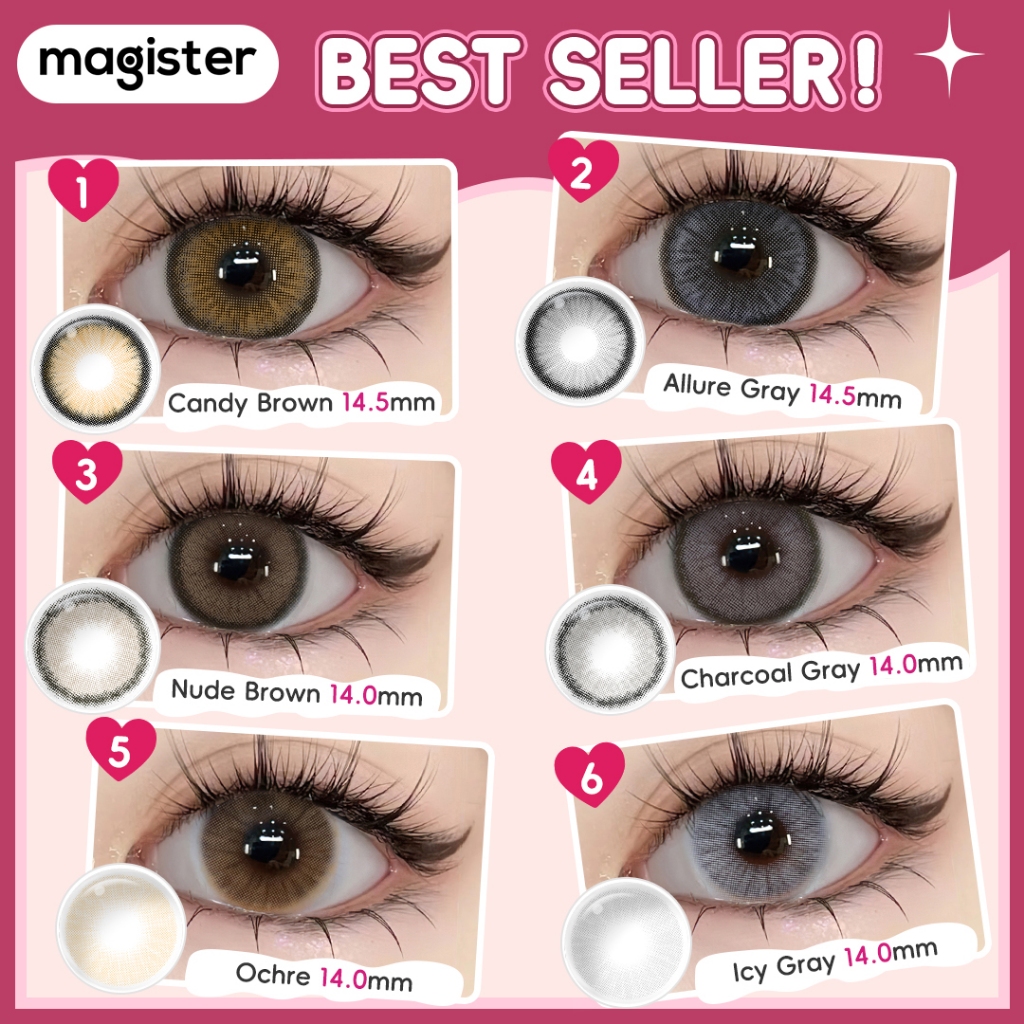 Magister คอนแทคเลนส์ Mini Olivia Ocher Nude Brown lens Julia Light Brown คอนแทค 6 เดือน Mini Dawn Br