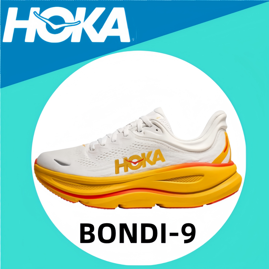 🔥100 % เป็นของแท้ 🔥 HOKA ONE ONE Bondi 9  1162011-FNF Casual shoes Running shoes Sports shoes