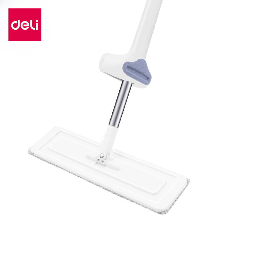 Deli ไม้ถูพื้นแบบรีดน้ำ ไม้ถูพื้นหัวแบน รีดน้ำในตัว ด้ามจับยาวแข็งแรง หัวม๊อบ360องศา Flat Mop Series
