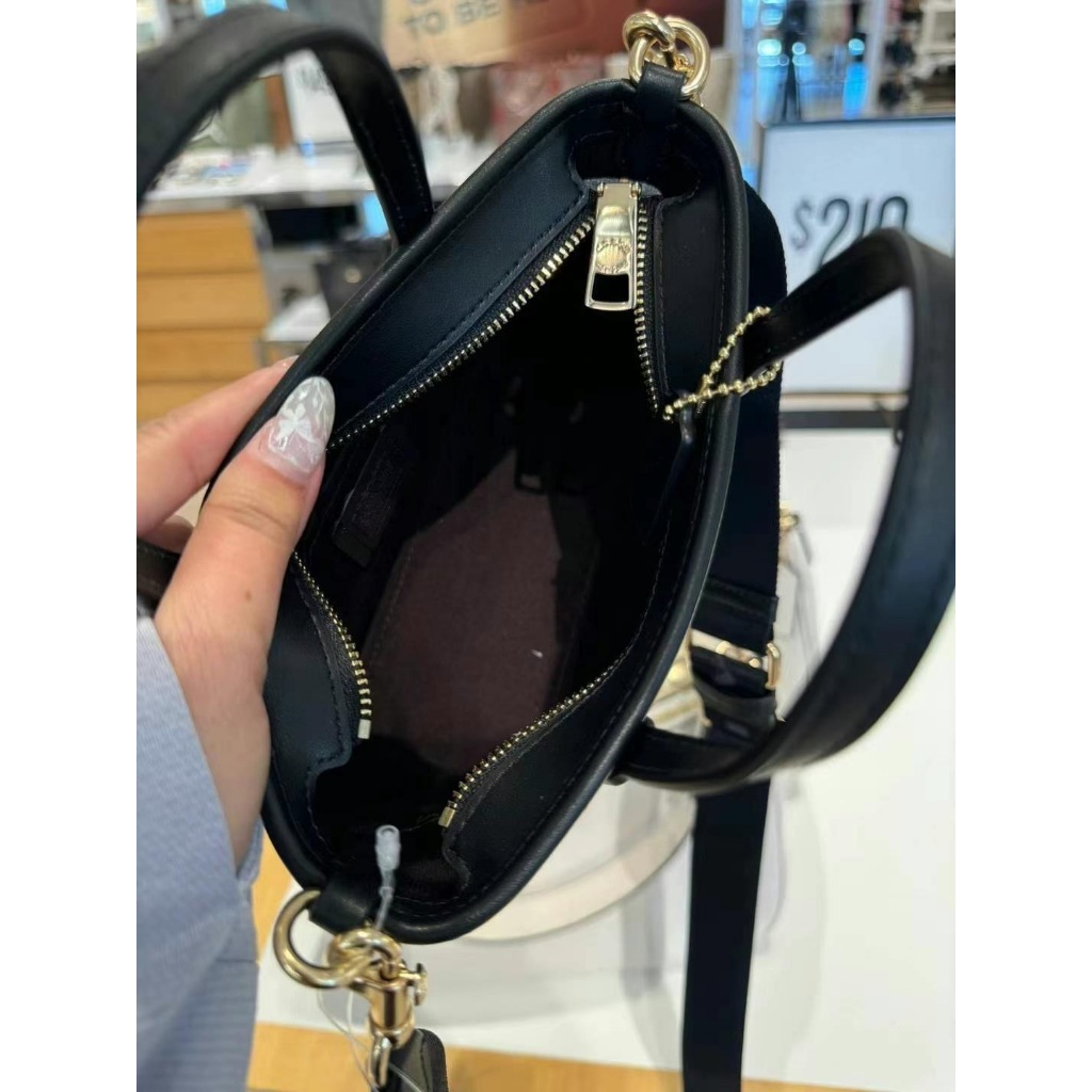 ของแท้ 100%  Coach City Tote Bag Mini  In Signature In Signature สายสะพายกว้าง ผู้หญิง กระเป๋าถือ - รูปที่ 7