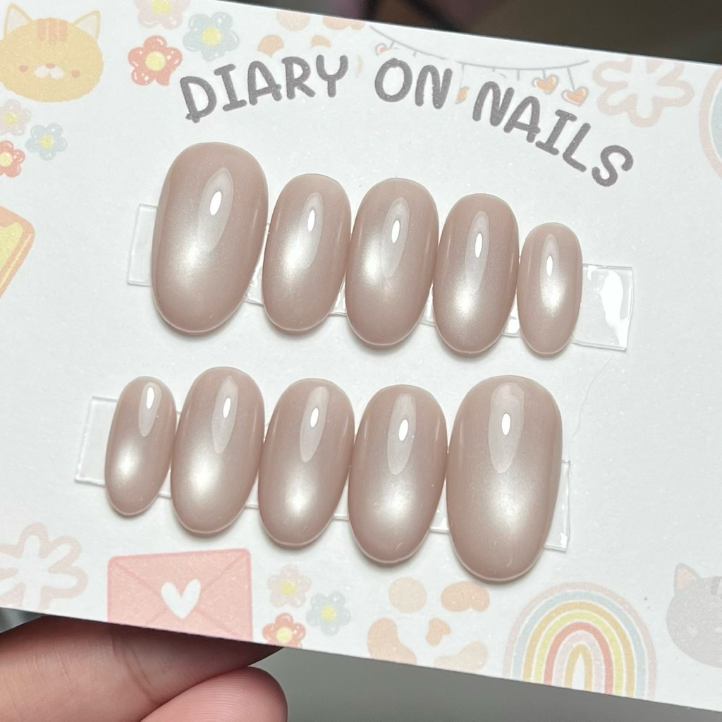 เล็บปลอมเจลแท้ สีลูกแก้วโทนเทา โทนม่วงอ่อนพาสเทล☂️ - รูปที่ 2