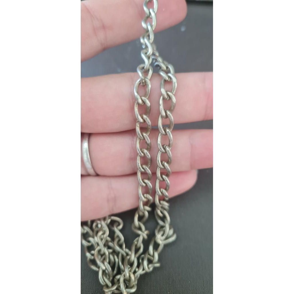 สร้อยคอโลหะเคลือบมีตอก18 KGP  ยาว24.5 ซ.ม