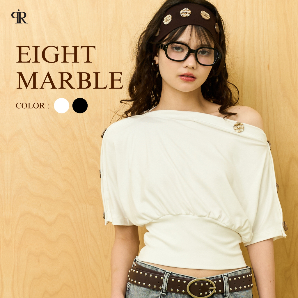 Panchitar Eight Marble – เสื้อยืดกระดุม 8 เม็ด ปรับการใส่ได้ตามใจ ใส่ได้ทั้งปาดไหลหรือแบบเสื้อธรรมดา