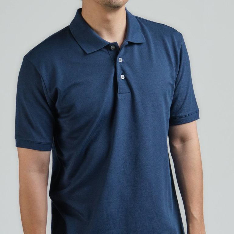 era-won เสื้อโปโลแขนสั้น ทรงสลิม Polo Shirt สี Dark Navy