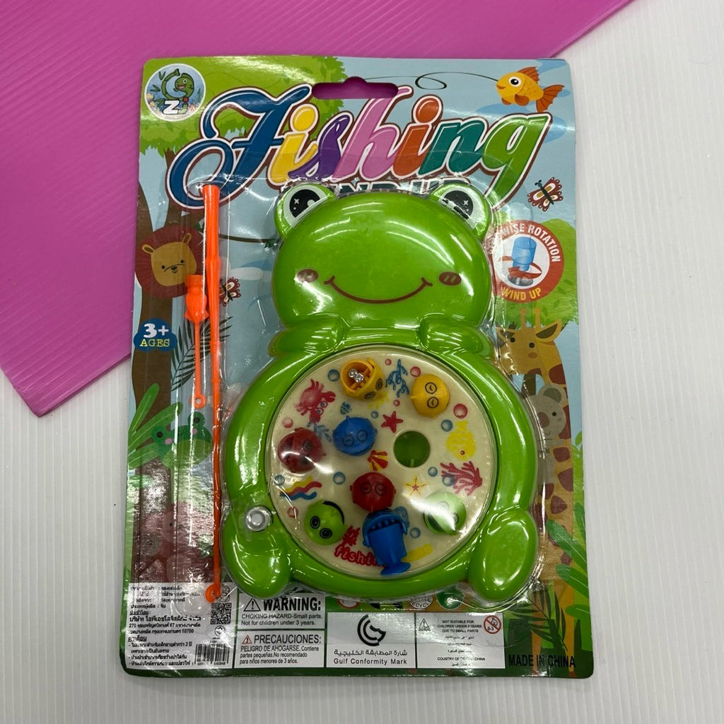 (ยกโหล 12 ขวด ) No2134 ตกปลาไขลาน ตกปลา ไขลานหมุนได้ สุ่มแบบสุ่มสี 24×17 ซม ได้ทั้งหมด 12 ชิ้น