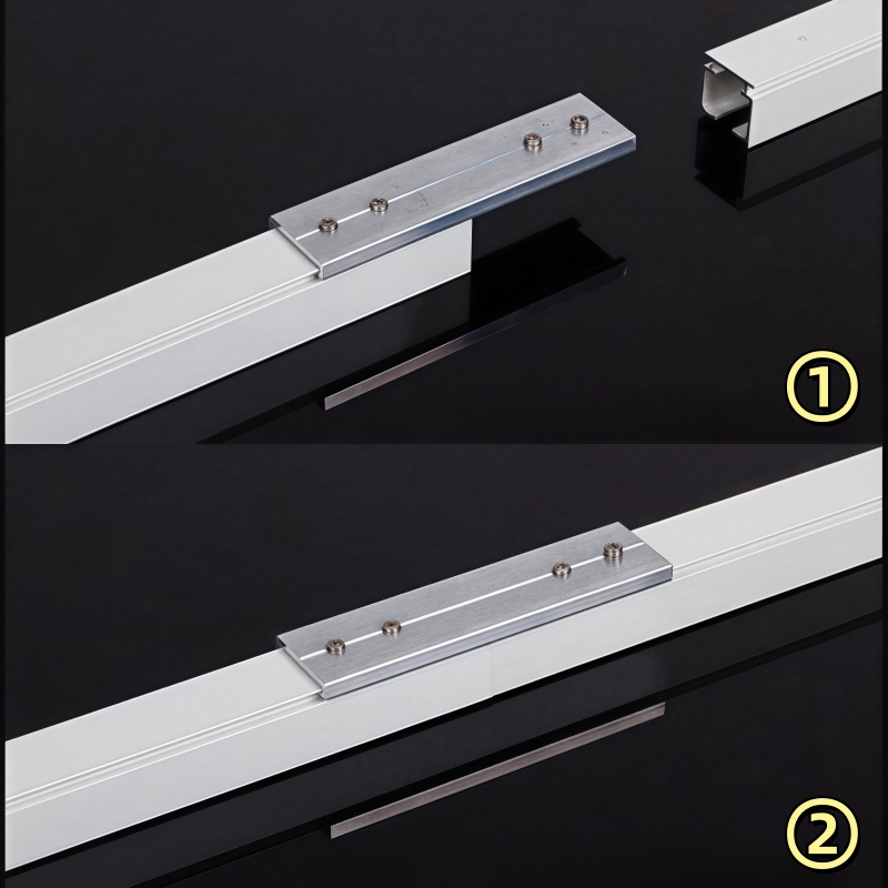 ราวผ้าม่าน รางม่านจีบอลูมิเนียม รุ่น M รางม่านเงียบ แบบประกอบมือ อุปกรณ์ผ้าม่าน ราวม่านจีบ - รูปที่ 5