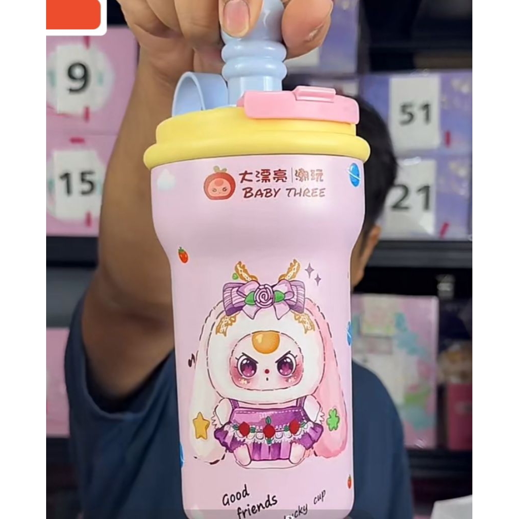 แก้วน้ำเบบี้ทรี💞แก้วเก็บอุณหภูมิใส่ได้ทั้งร้อนและเย็นขนาด600mlเนื้อแสนตเลส316💞