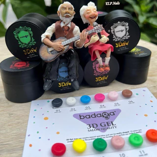 เจลปั้นบาดาก้า3D(แยกกระปุก) สีใส กับสีขาว ปั้นง่ายไม่ติดมือ ผสมได้ทุกสีพิ้นไม่เปื้อนมือเนื้อดินน้ำมัน (Badaga 3D Gel)