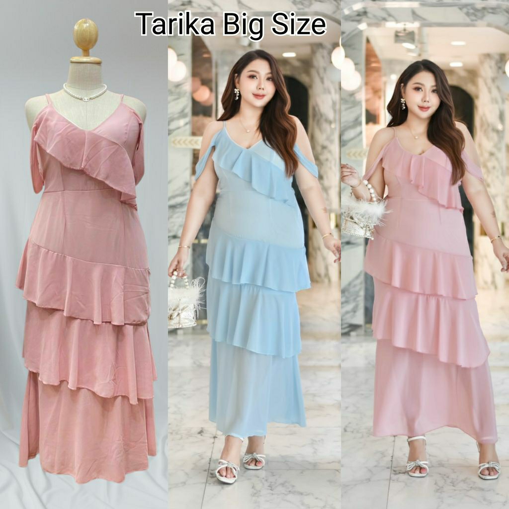 7สี อก 34-50" เดรสกระโปรงระบายชั้นๆ เดรสยาว ผ้าชีฟอง เดรสขนมชั้น ชุดออกงาน ชุดราตรี ชุดเดรสไปทะเล สาวอวบ คนอ้วน พลัสไซส์