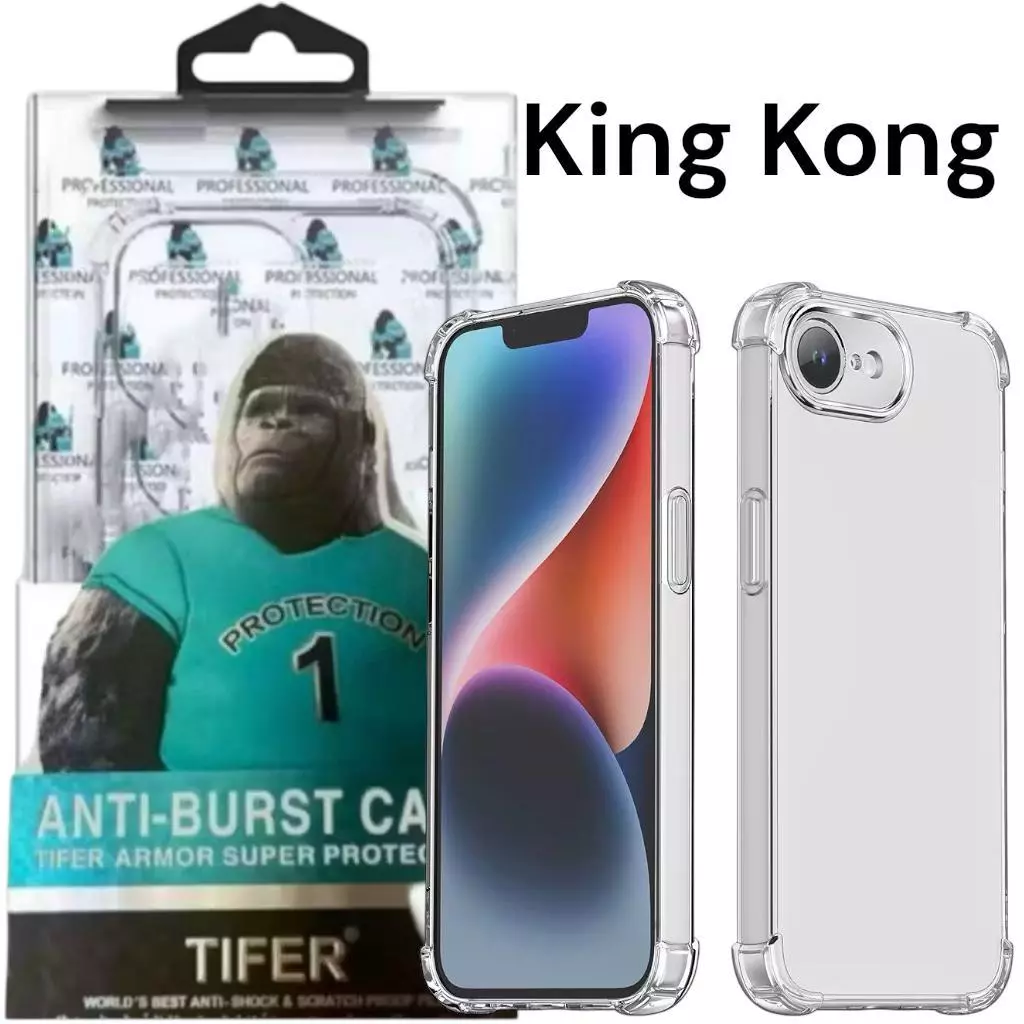 เคสใส คิงคอง For iPhone 17E 16E i7 i8 SE2 SE3 7plus 8plus KingKong ใสกันกระแทก หลังแข็ง