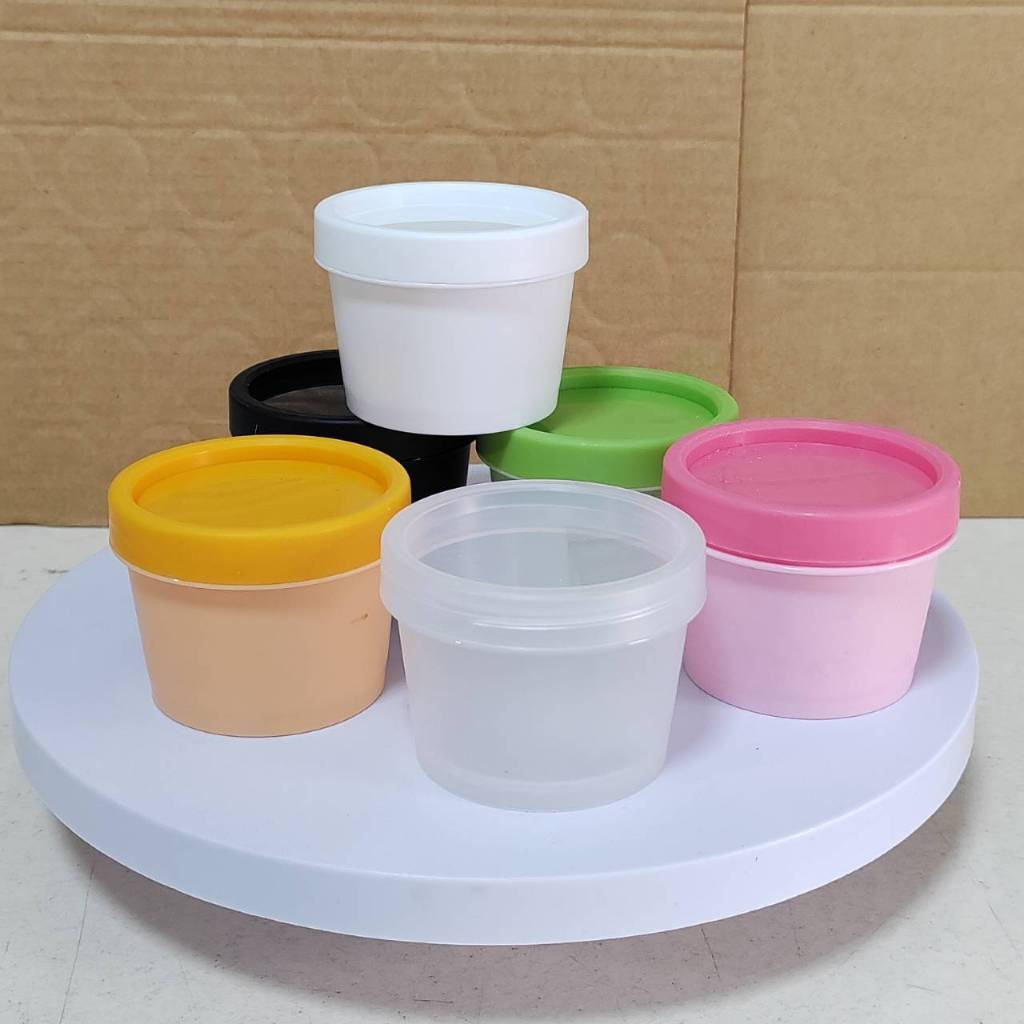 กระปุกครีมเปล่า 100 ml ฝาเกลียว+แผ่นปิดใน ทรงกระปุกไอศกรีม (CB3)