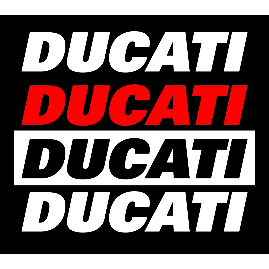 สติกเกอร์ Ducati 15x3 cm สะท้อนแสง 3M สีสด ชัด กันน้ำแผ่นละ 29 บาท