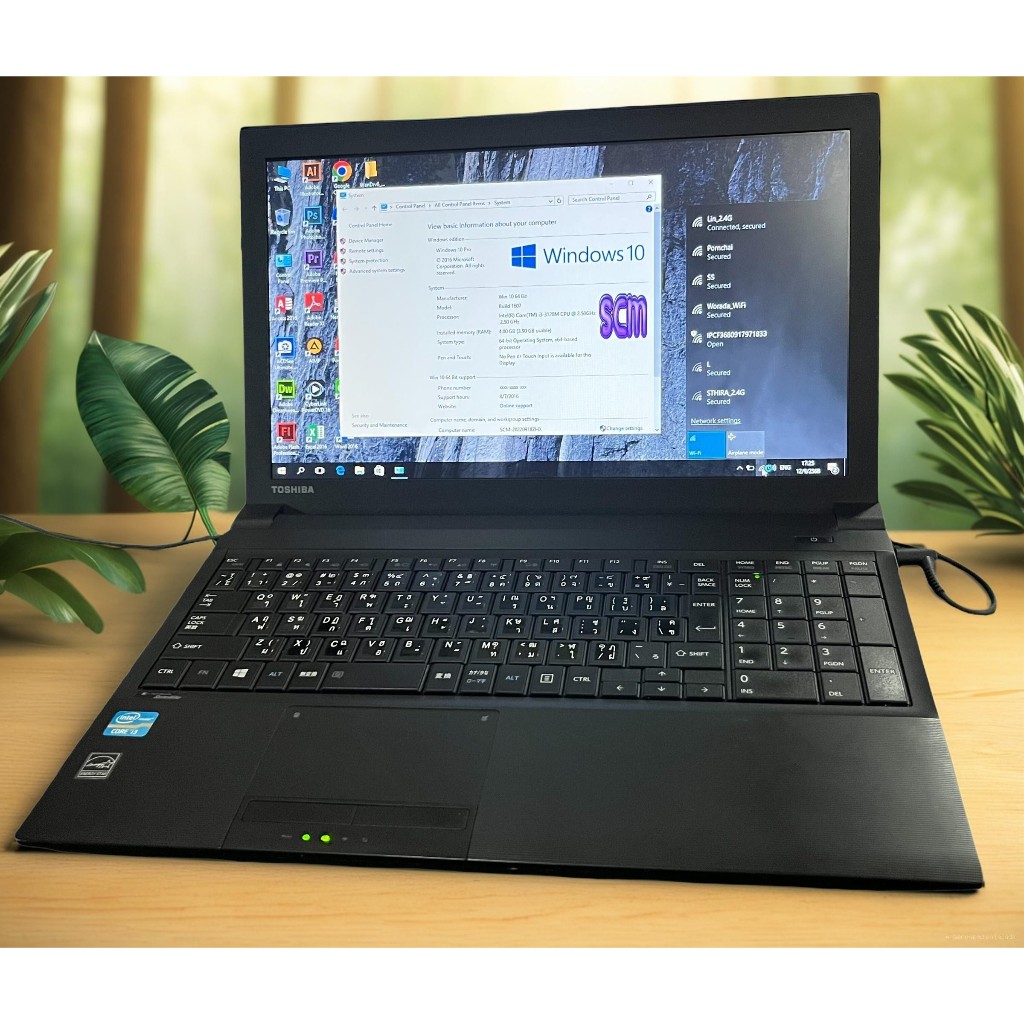 โน๊ตบุ๊ค TOSHIBAB B553/J CPU CORE I3 Gen3 RAM 4-8 GBHDD 320GB Windows10 ขนาดหน้าจอ 15.6 นิ้ว