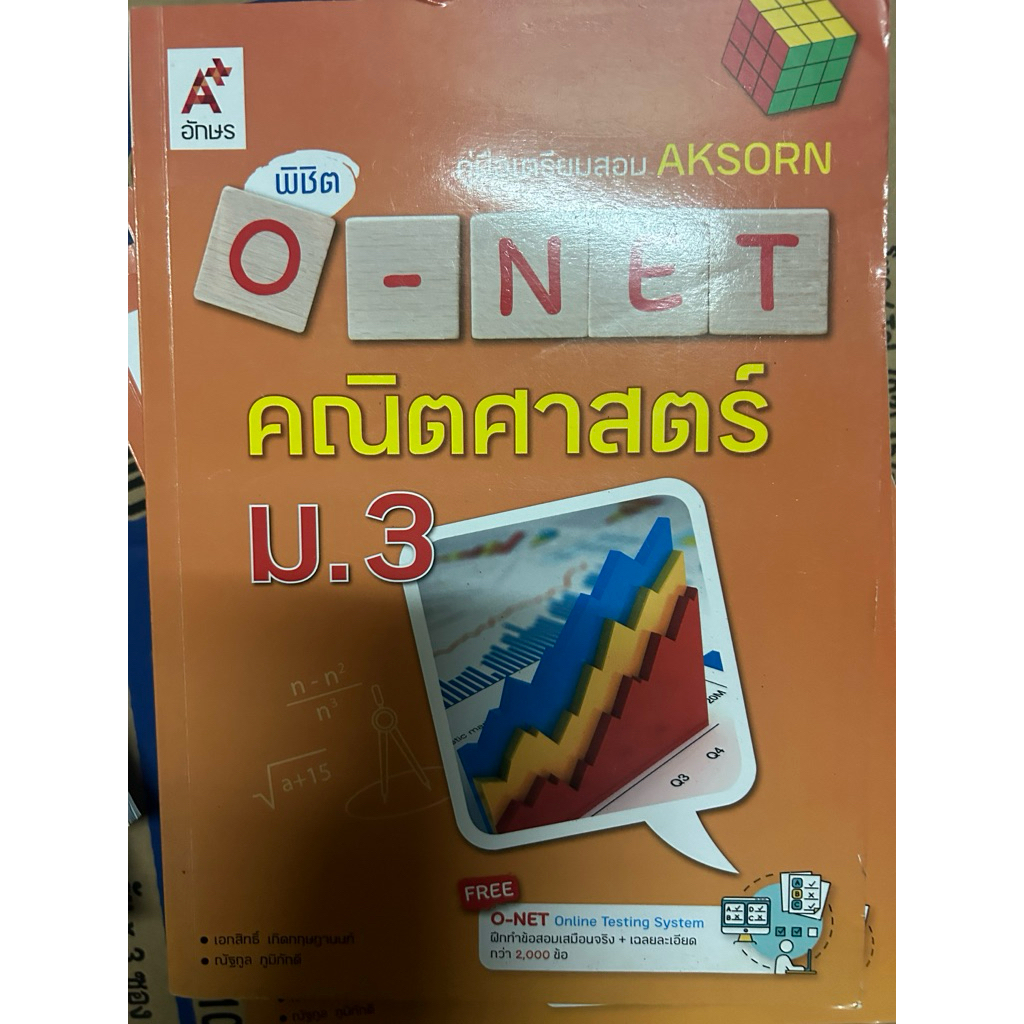 คู่มือเตรียมสอบ AKSORN พิชิต O-Net ป.6 O-Net ม.3 คณิตศาสตร์ ภาษาอังกฤษ ภาษาไทย สังคมศึกษา ศาสนา และว